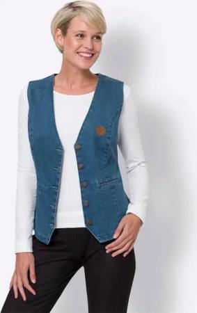 Sieh an! Jerseyweste Jeansweste