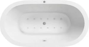 DEKO VERTRIEB BAYERN Whirlpool-Badewanne Luxus Whirlpool Badewanne freistehend 170x80 cm schwarz 12x Air Jet