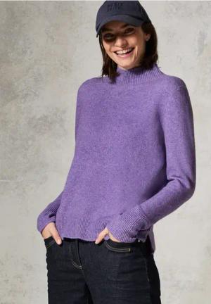 Cecil Damen Pullover mit Stehkragen in Lila, Gr: XL