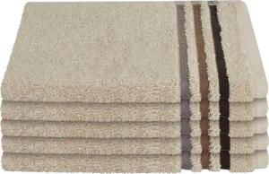 Schiesser Gästehandtücher "Skyline Color aus 100 % Baumwolle mit eleganter Streifenbordüre", (Set, 5 St., 5 Gästehandtücher (30x50 cm), MADE IN GREEN by OEKO-TEX