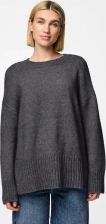 pieces Rundhalspullover "PCNANCY LS LOOSE O-NECK KNIT NOOS BC", Oversized