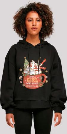 F4NT4STIC Kapuzenpullover "Just A Girl Who Loves Weihnachten Hot Chocolate", Premium Qualität, Christmas Collection