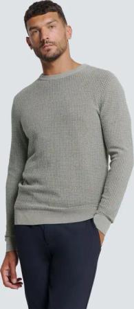 NO EXCESS Rundhalspullover "No Excess Zweifarbiger Rundhals-Pullover"