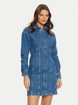 Guess Jeanskleid W5RK99 D4H71 Blau Regular Fit