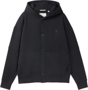TOM TAILOR Jungen Oversized Sweatjacke, schwarz, Uni, Gr. 152