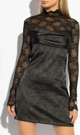 Versace Jeans Couture - Jacquard Floral Dress - Größe 38 - schwarz