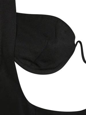 ZIAH - Black Logo Midi Dress - Größe S - schwarz