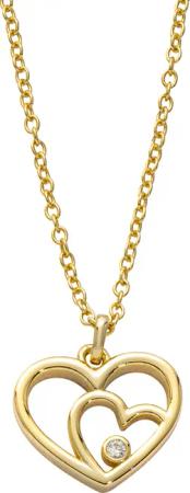 Auranto Collier - Silbercollier Herz gold - M262089