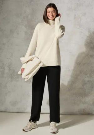Cecil Damen Rollkragenpullover in Beige, Gr: XXL