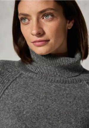 Cecil Damen Rollkragenpullover in Grau, Gr: XS