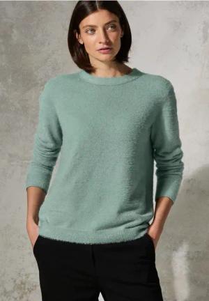 Cecil Damen Federgarn Pullover in Grün, Gr: M
