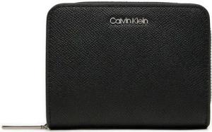 Calvin Klein Kleine Damen Geldbörse Ck Must Md Zip Around_Caviar K60K612831 Schwarz