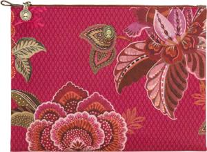 Pip Studio Charly Cosmetic Flat Pouch Large Cece Fiore Red