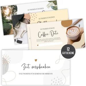 Things of Happiness Geschenkkarte Gutscheinheft, 12 Gutscheine für gemeinsame Erlebnisse