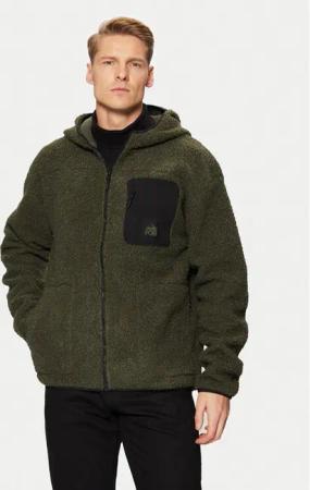 4F Fleecejacke 4FWAW24TFLEM253 Khakifarben Regular Fit