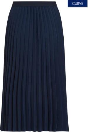 Tommy Hilfiger Curve Plisseerock "CRV FLUID PLEATED MIDI SKIRT", in Großen Größen, Logo-Print