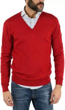 Dsquared2 Strickpullover V-Ausschnitt Pullover Sweater Pulli Lange Ärmel und gerippte Bündche