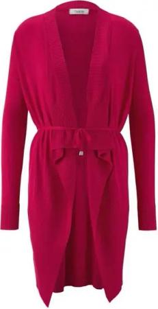 heine Strickjacke HEINE Damen Longstrickjacke, kirschrot