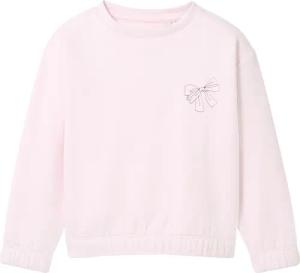TOM TAILOR Mädchen Cropped Sweatshirt mit Print, rosa, Uni, Gr. 92/98