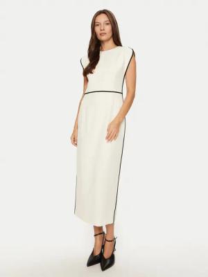 Boss Coctailkleid Detira 50539016 Weiß Slim Fit
