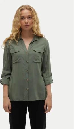 Vero Moda Hemd Bumpy 10275283 Grün Regular Fit
