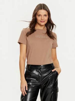 Guess T-Shirt V3BI11 J1314 Braun Regular Fit