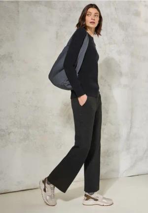 Cecil Damen Softer Strukturpullover in Schwarz, Gr: XL