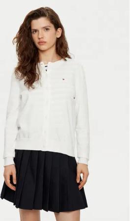 Tommy Hilfiger Strickjacke WW0WW42370 Weiß Regular Fit