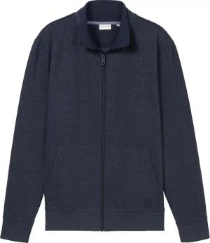 TOM TAILOR Herren Sweatjacke in Melange Optik, blau, Meliert, Gr. M
