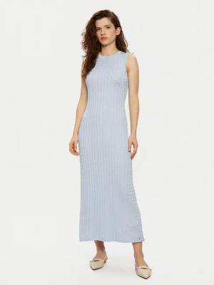 Tommy Hilfiger Strickkleid WW0WW43999 Blau Slim Fit