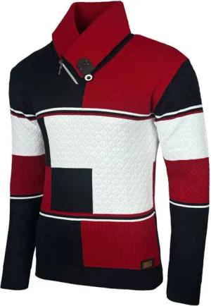Baxboy Strickpullover Baxboy Herren Feinstrick Pullover Stehkragen Pulli B-52213