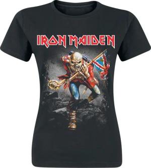Iron Maiden T-Shirt - Vintage Trooper - S bis XL - für Damen - Größe S - schwarz - Lizenziertes Merchandise!