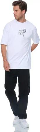 Denim Distriqt Cargohose Herren Baggy- Fit Cargo Jeans Freizeithose Einfarbig Loose