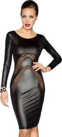 Atixo Etuikleid Wetlook-Etuikleid Abendkleid Clubkleid Cocktailkleid Minikleid