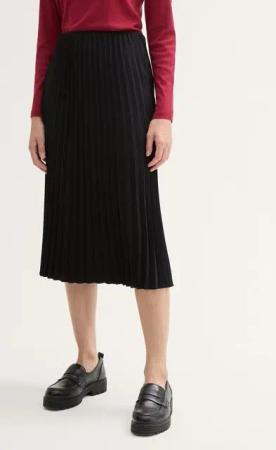 TOM TAILOR Sommerrock High Waist Plissee-Midirock