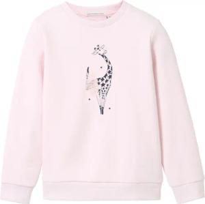TOM TAILOR Mädchen Sweatshirt mit Motivprint, rosa, Uni, Gr. 128/134