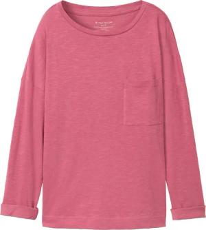 TOM TAILOR Damen 7/8-Arm-Shirt mit Brusttasche, rosa, Uni, Gr. S
