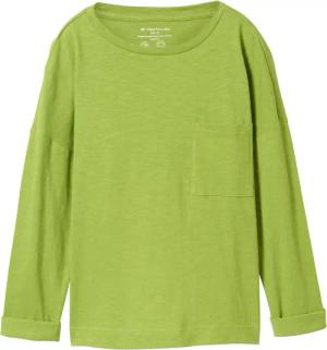 TOM TAILOR Damen 7/8-Arm-Shirt mit Brusttasche, grün, Uni, Gr. L