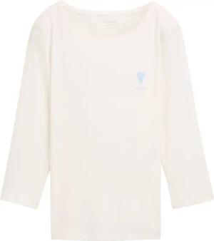 TOM TAILOR Damen 3/4 Shirt mit Print, weiß, Uni, Gr. XXXL
