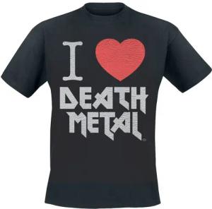 Goodie Two Sleeves T-Shirt - I Love Death Metal - M bis 3XL - für Männer - Größe XL - charcoal