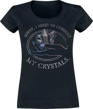 Goodie Two Sleeves T-Shirt - Sorry, I Need To Consult My Crystals - S bis XXL - für Damen - Größe M - schwarz