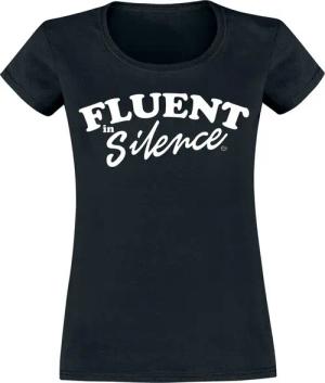 Goodie Two Sleeves T-Shirt - Fluent In Silence - S bis XXL - für Damen - Größe XXL - schwarz