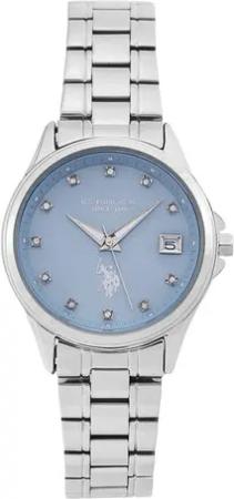 U.S. Polo Assn. Uhr Louise USP8339LB Silberfarben
