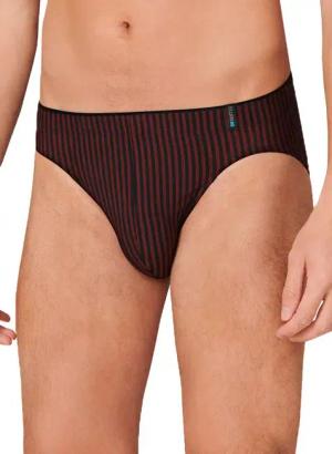 Schiesser Herren Slip braun,rot Viskose/Modal Gestreift