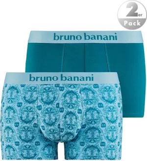 bruno banani Herren Shorts blau Baumwolle & Mix Geprintet