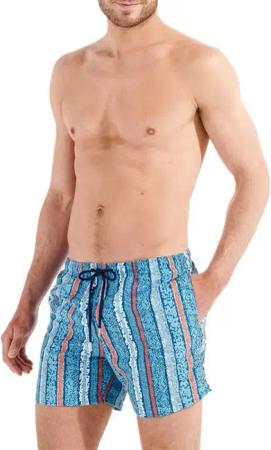 HOM Herren Badeshorts blau,multicolor Gestreift