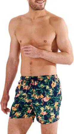 HOM Herren Badeshorts blau,multicolor Mit Prints