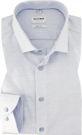 OLYMP Herren Hemd blau meliert