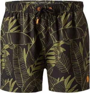 SAVE THE DUCK Herren Badeshorts grün,schwarz Mikrofaser Gemustert