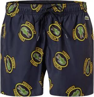 LACOSTE Herren Badeshorts blau Mikrofaser Gemustert